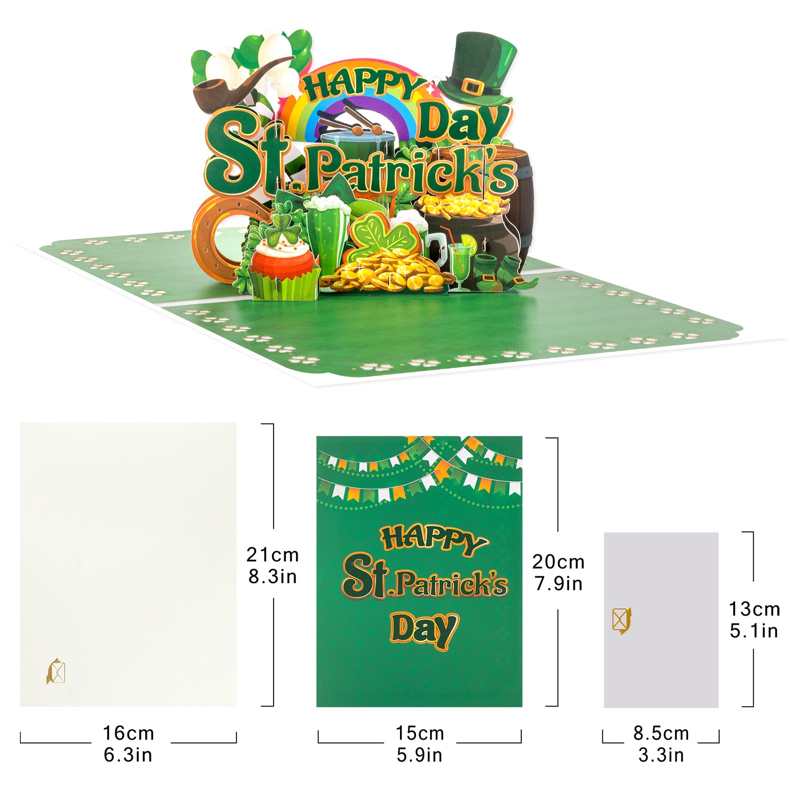 St. Patrick's Day Pop-Up Card with 3D Lettering Magic Ants