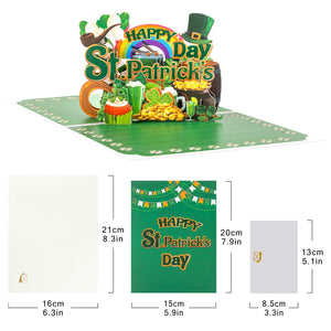 St. Patrick's Day Pop-Up Card with 3D Lettering Magic Ants
