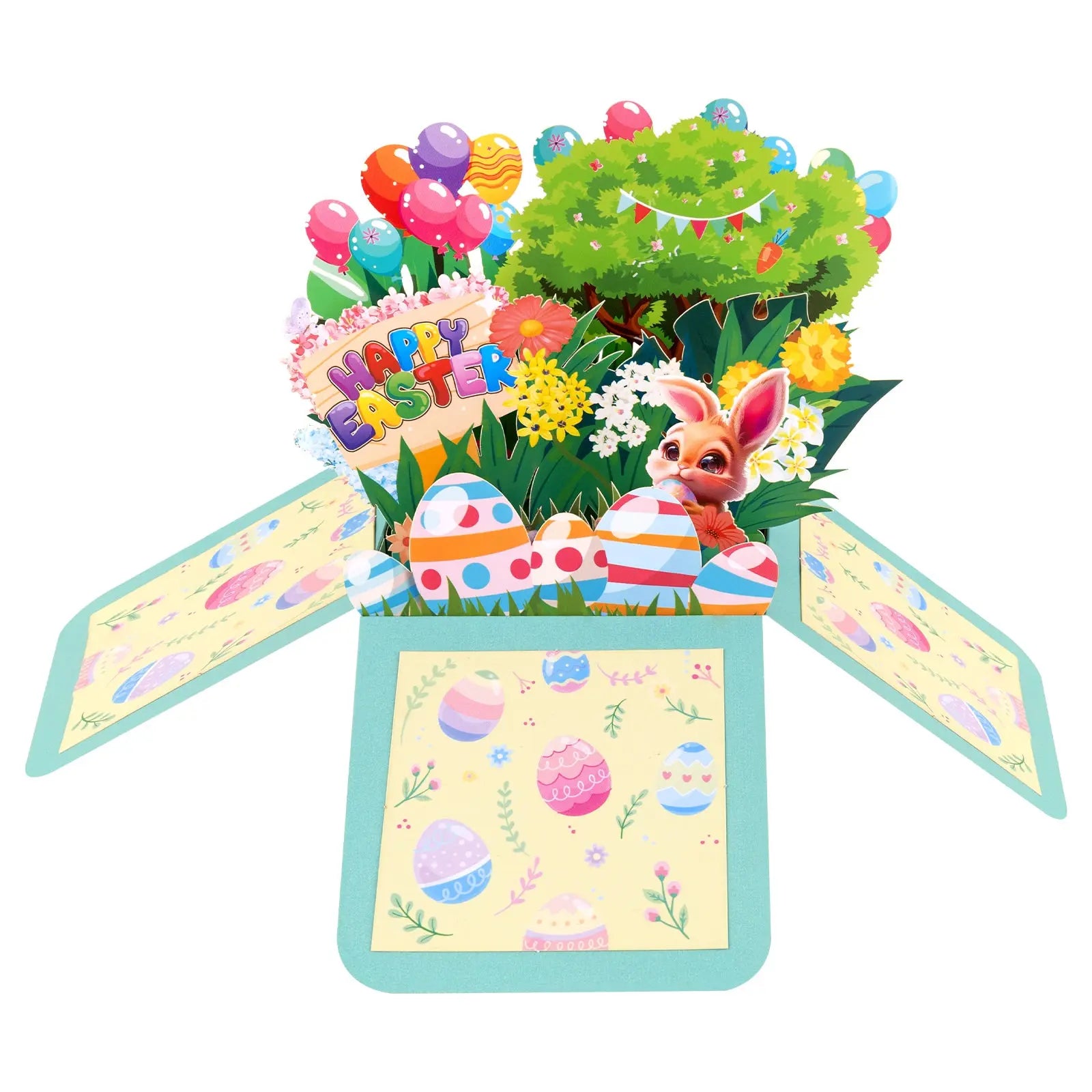 Happy Easter Pop Up Card - 3D Bouquet Box | Handmade 3D Card | Unique Gift for celebrating Easter Magic Ants
