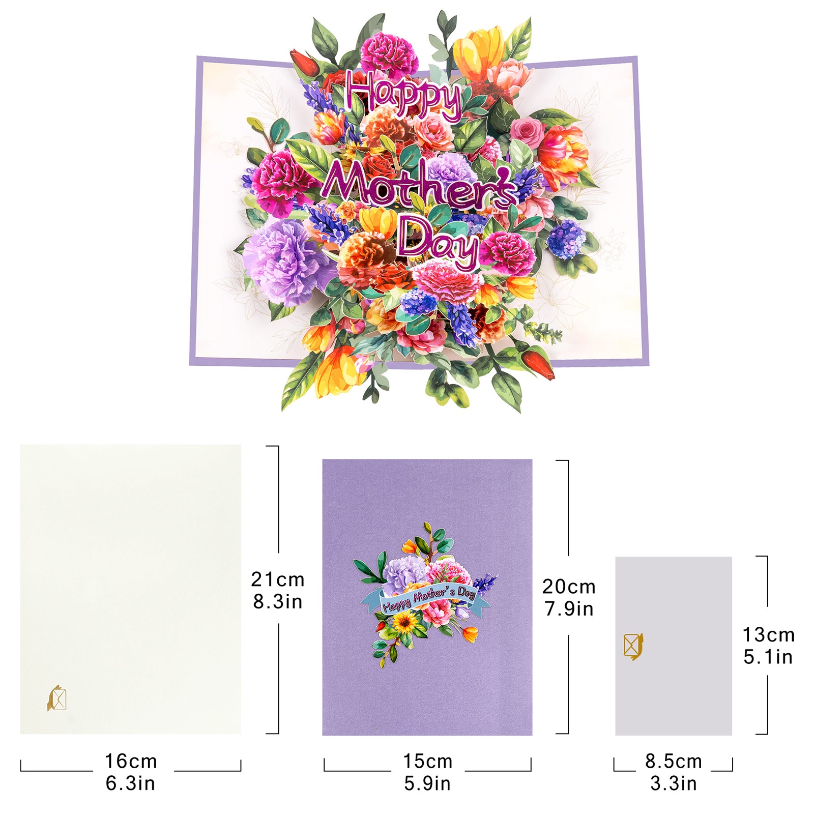 Mother's Day Pop-Up Card | Carnation Flowers Design Magic Ants