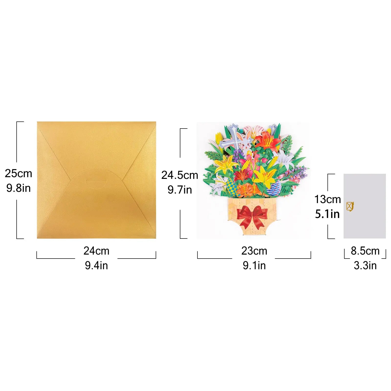 3D Lily Bouquet Pop Up Card - Perfect Gift for Easter Magic Ants