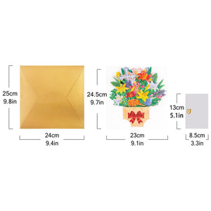 3D Lily Bouquet Pop Up Card - Perfect Gift for Easter Magic Ants