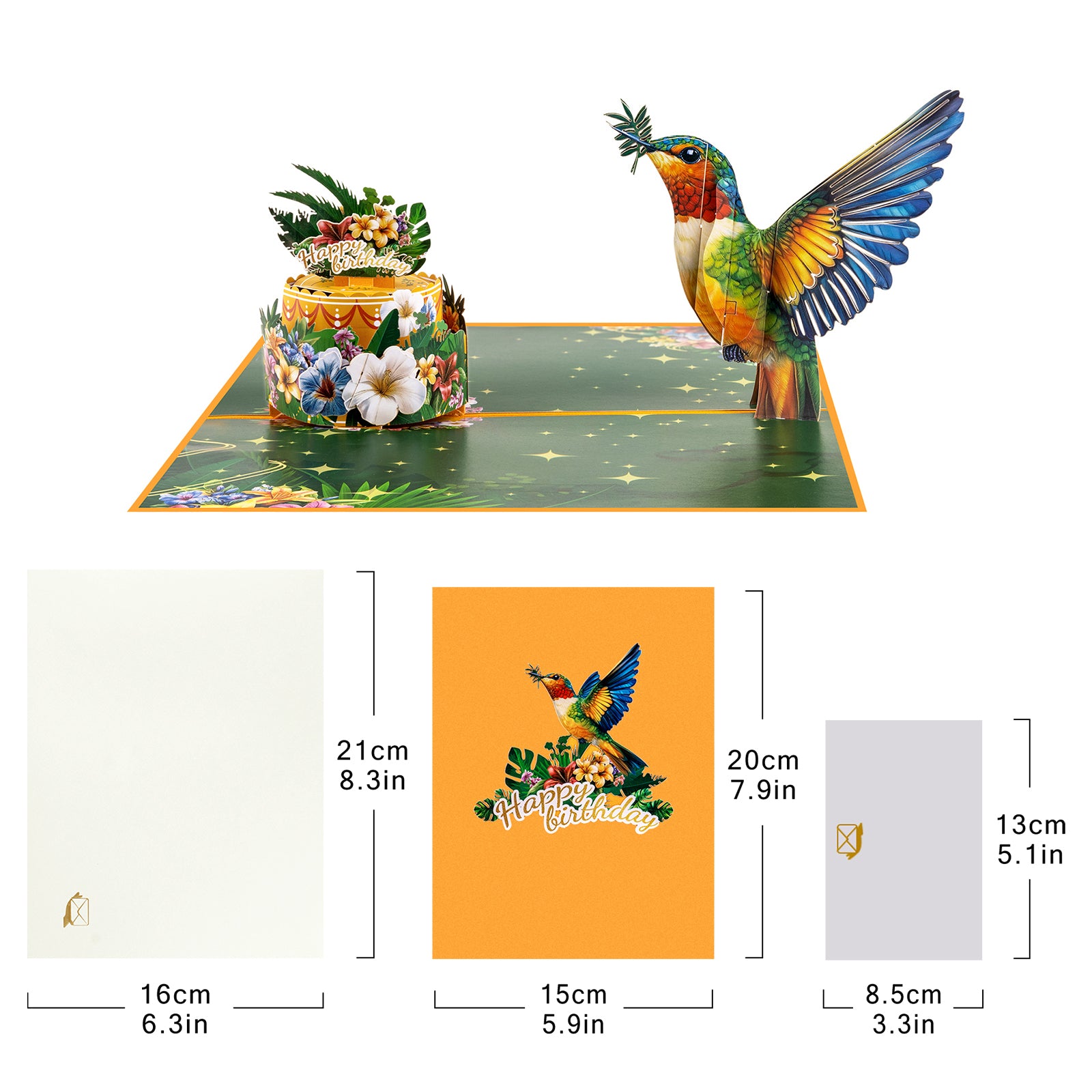 Hummingbird Birthday Pop-Up Card Magic Ants