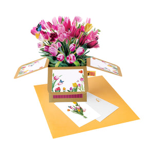 Musical Birthday Pop-Up Card with Tulip Flowers Magic Ants