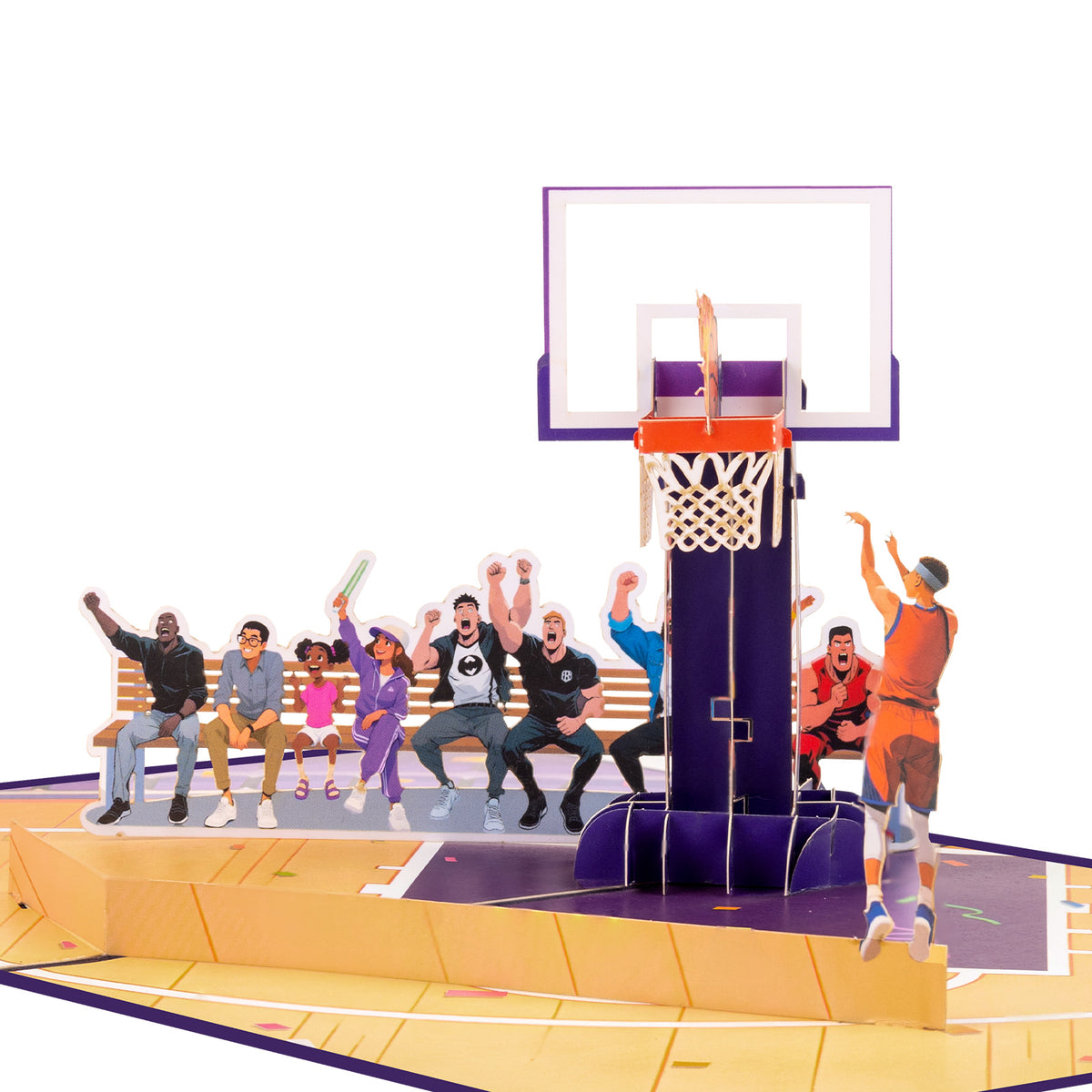 Basketball Three-Point Shot 3D Pop-Up Card