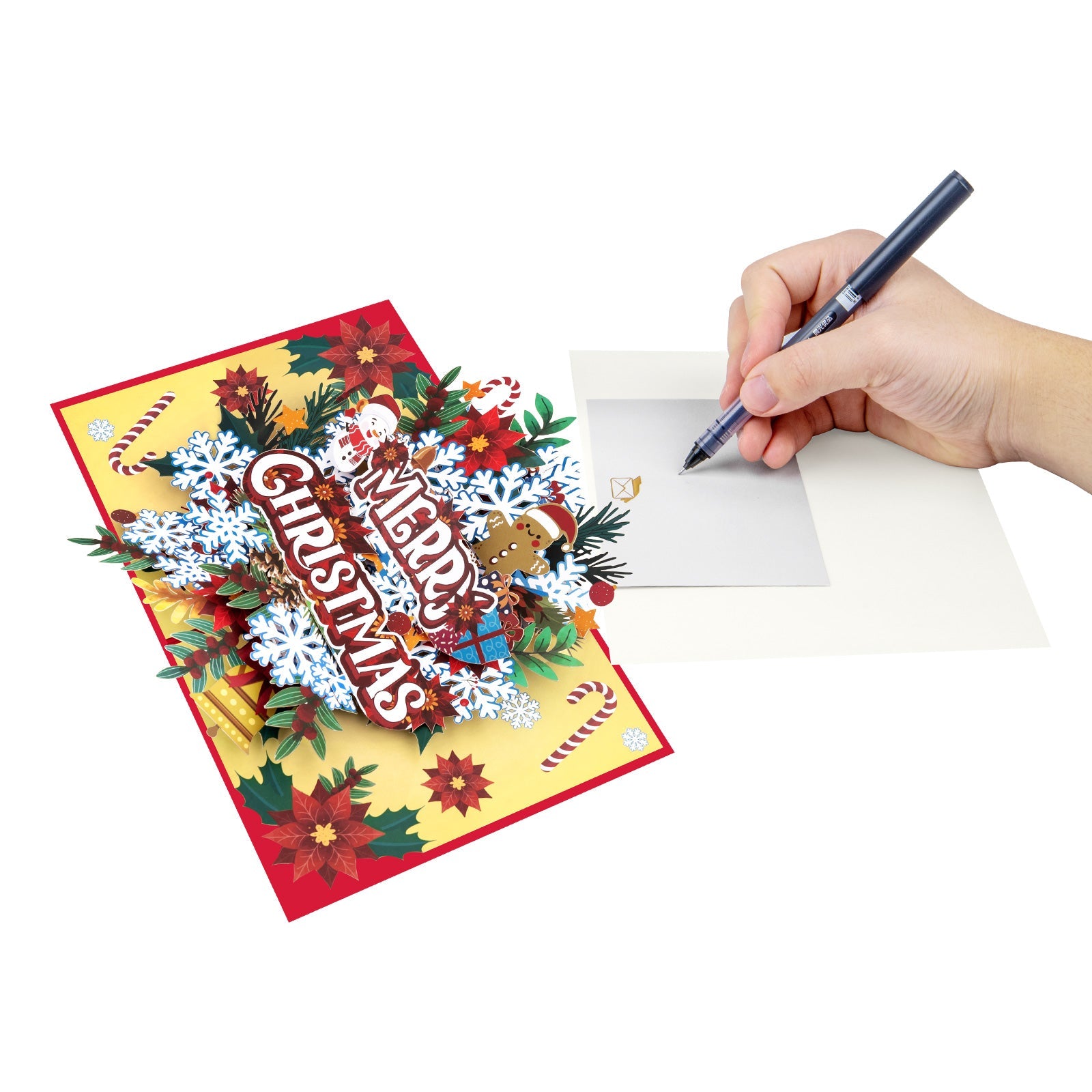 Christmas 3D Pop Up Greeting Card - Holiday Card for Family, Friends & Gifts Magic Ants