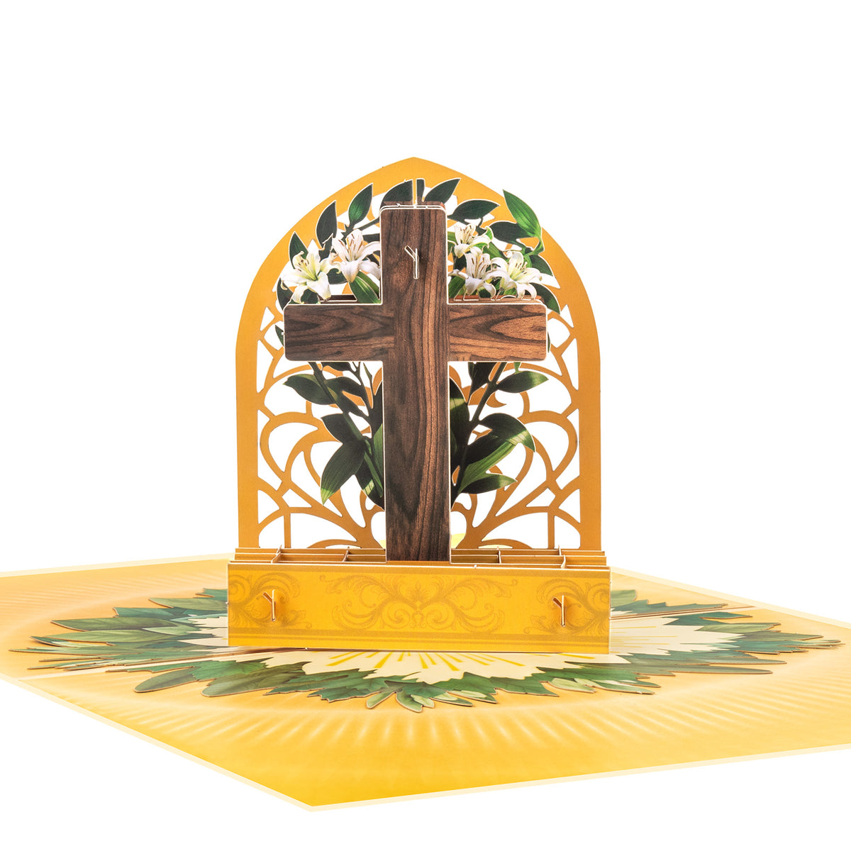Cross in Sunlight 3D Religious Pop-Up Card