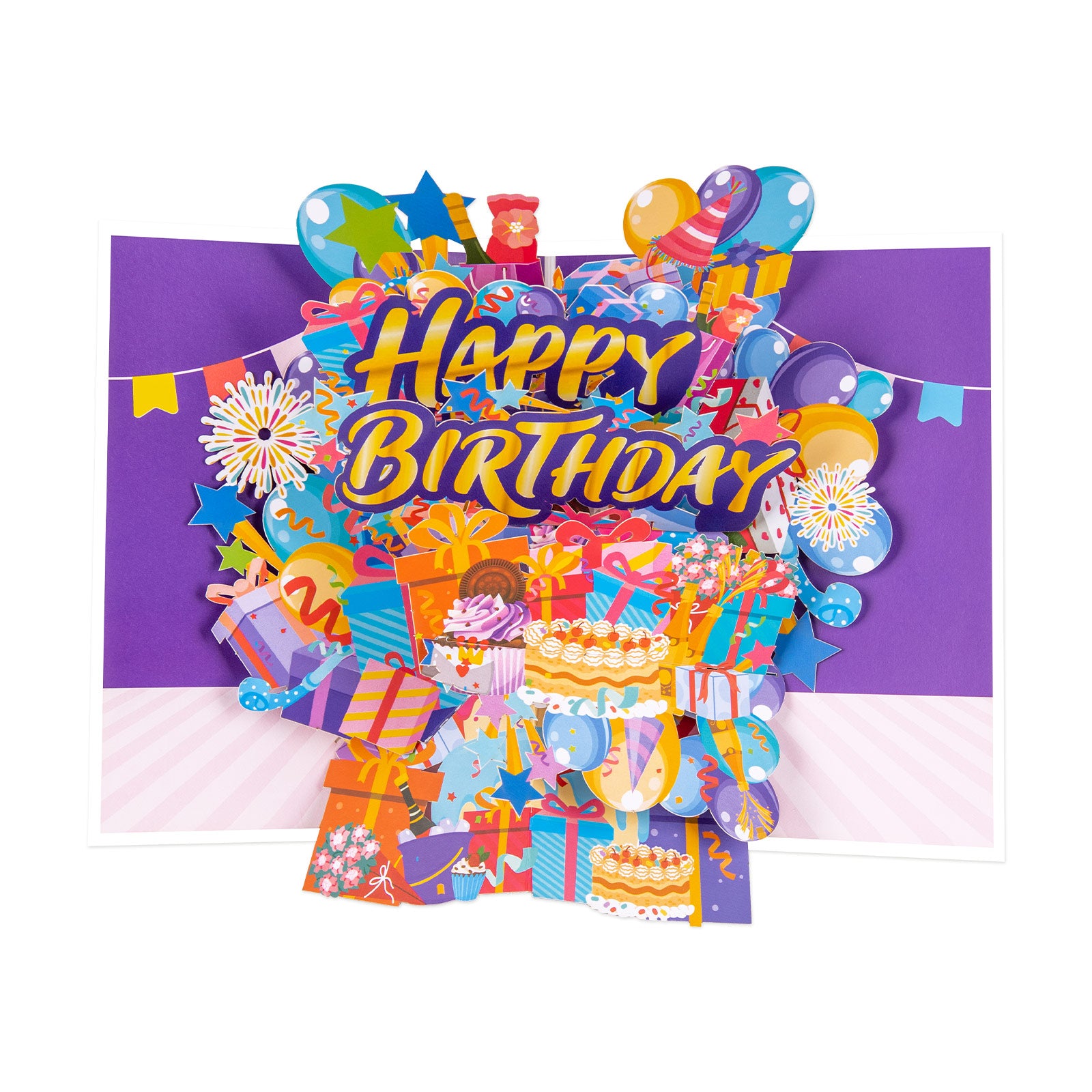 Happy Birthday Pop-Up Card | Gift Boxes and Balloons Design Magic Ants