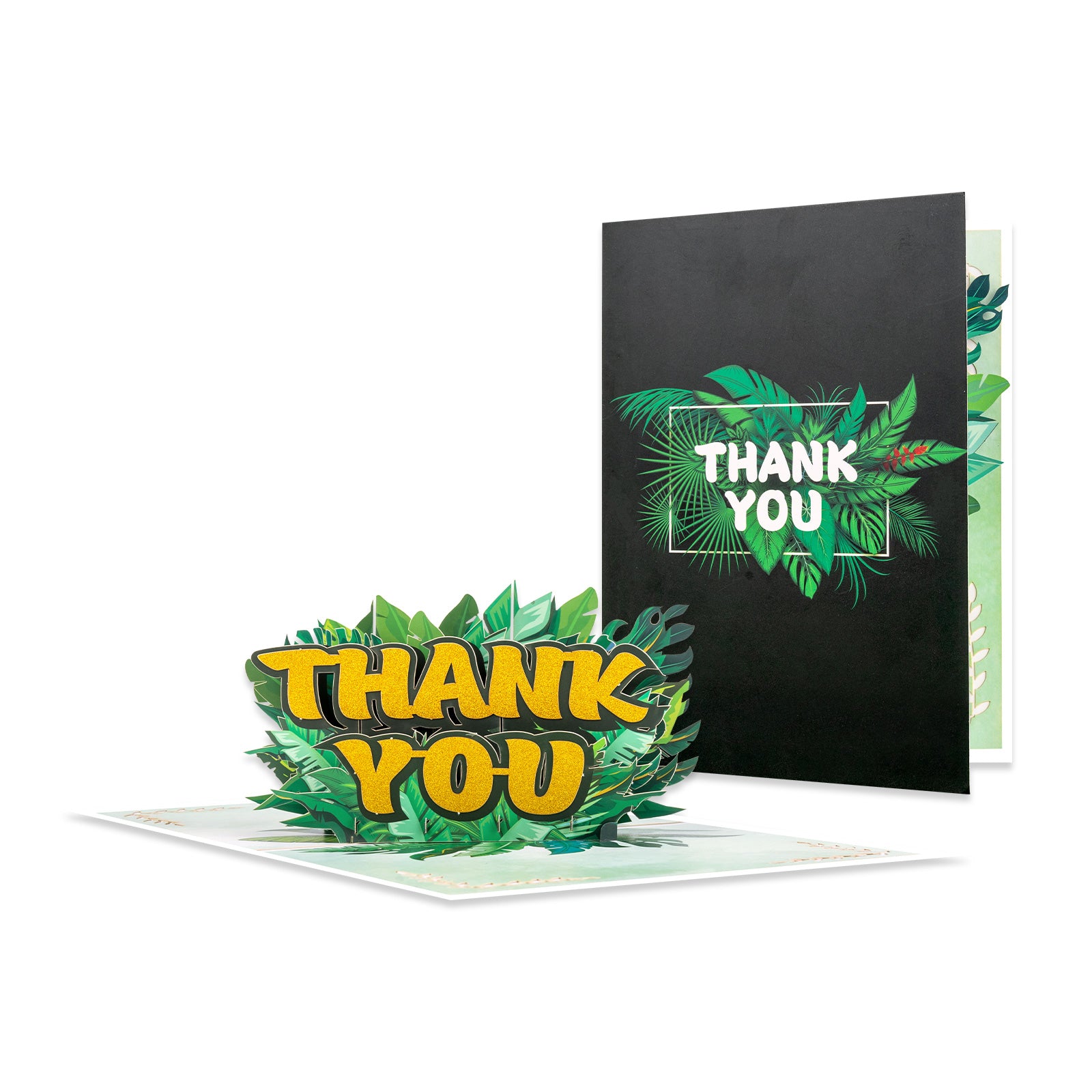 Thank You Pop-Up Card with Botanical Design Magic Ants
