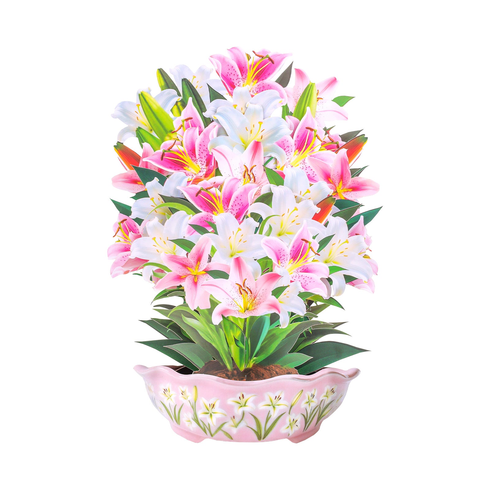 Lily Bouquet 3D Pop-Up Card | Personalized Flower Card for Birthday, Mother's Day & All Occasions