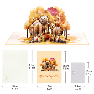 Mother's Day Pop-Up Card | Bear Mom and Cub Design Magic Ants