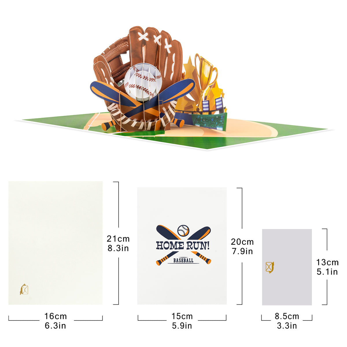Baseball Stadium 3D Pop-Up Birthday Card