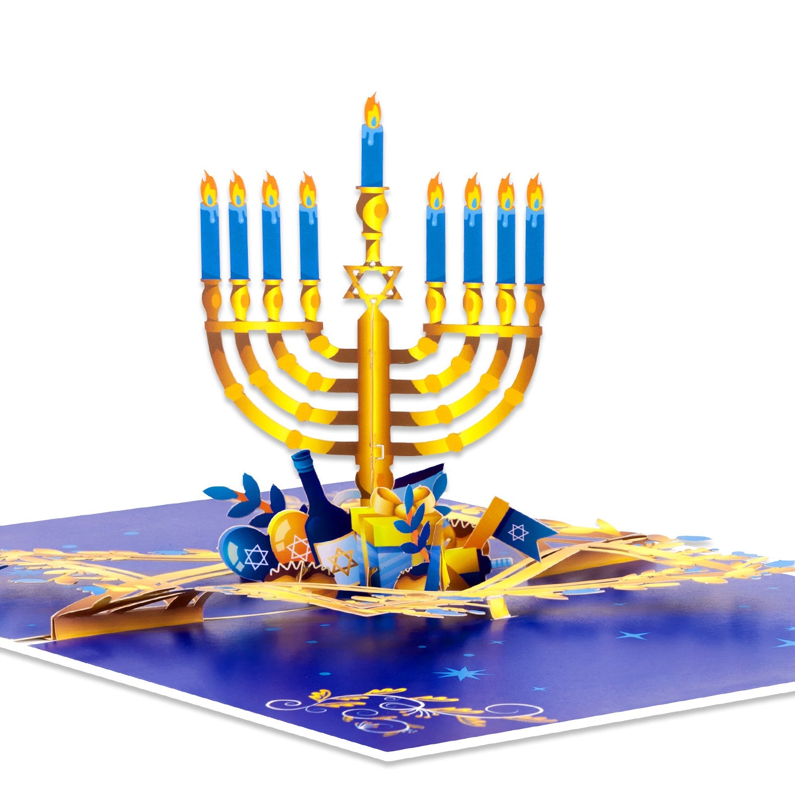 Hanukkah Pop Up Card – 3D Jewish Holiday Greeting Card with Envelope Magic Ants