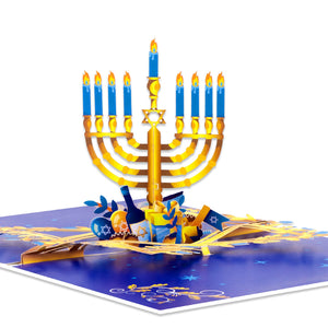Hanukkah Pop Up Card – 3D Jewish Holiday Greeting Card with Envelope Magic Ants
