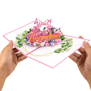 3D Grandmother Pop-up Card for Mother's Day Magic Ants