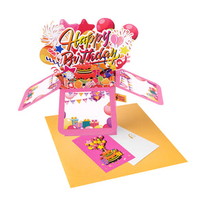 Musical Happy Birthday Pop-Up Card with Fireworks Magic Ants