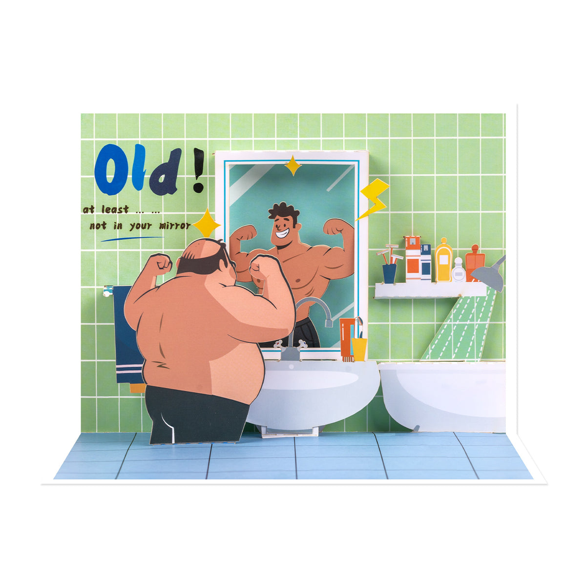 Funny Getting Older Birthday Pop-Up Card for Him