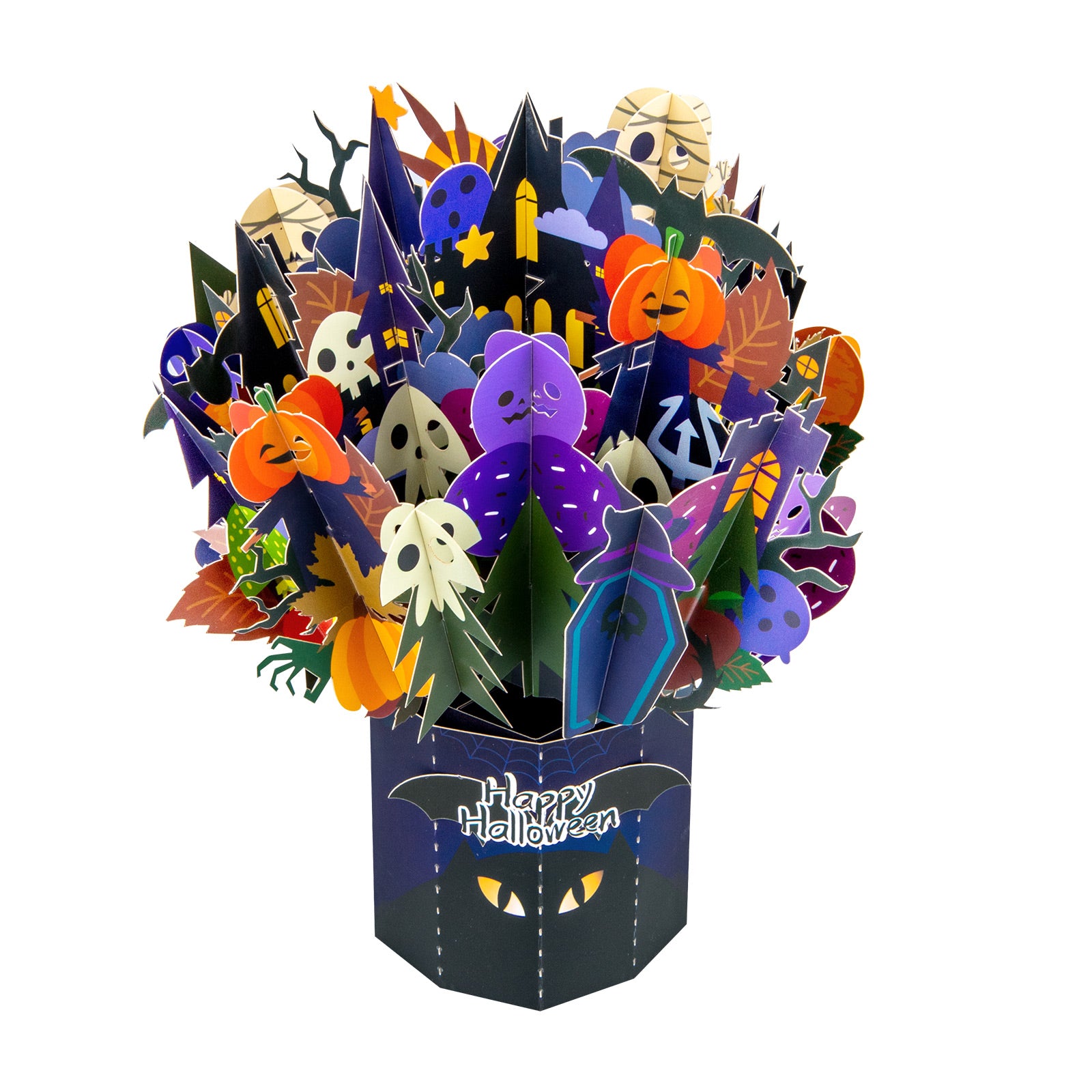 Funny Mummy Halloween Pop-up Bouquet - 3D Greeting Card Holiday Card for Friends & Family