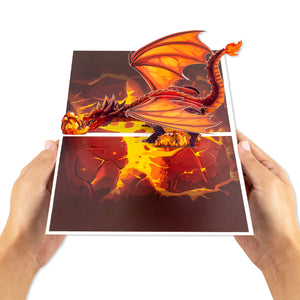 Dragon Pop-Up Card for Fantasy Fans, Birthdays & Celebrations Magic Ants