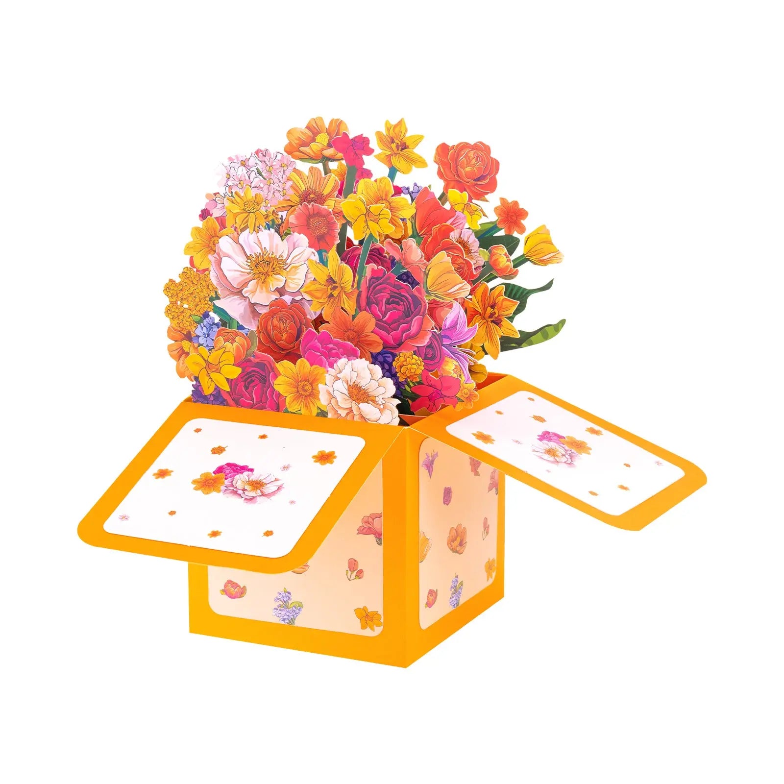 Flowers Bouquet Pop Up Box Card - 3D Bouquet Box | Handmade 3D Card | Unique Gift for Mother's Day, Birthday, Anniversary, Any Occasion Magic Ants