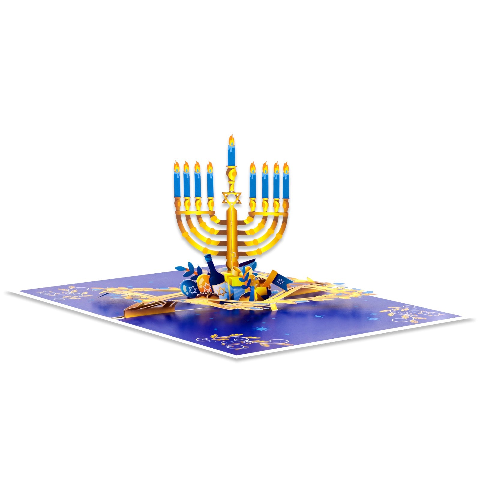 Hanukkah Pop Up Card – 3D Jewish Holiday Greeting Card with Envelope Magic Ants