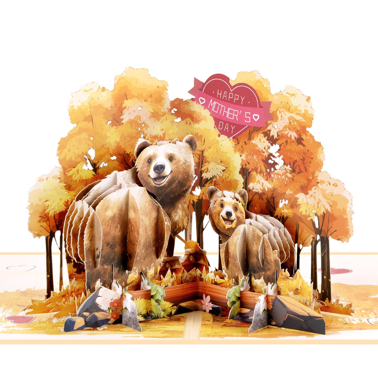 Mother's Day Pop-Up Card | Bear Mom and Cub Design Magic Ants