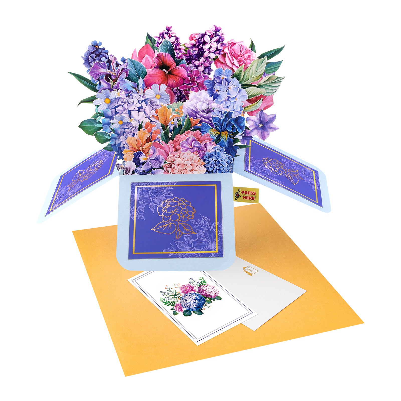 Musical Birthday Pop-Up Card with Flower Arrangement Magic Ants