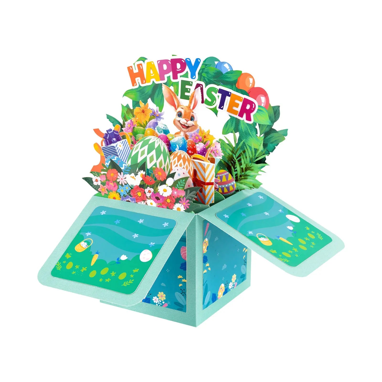 Easter Gift Box Pop Up Card - 3D Bouquet Box | Handmade 3D Card | Unique Gift for celebrating Easter Magic Ants