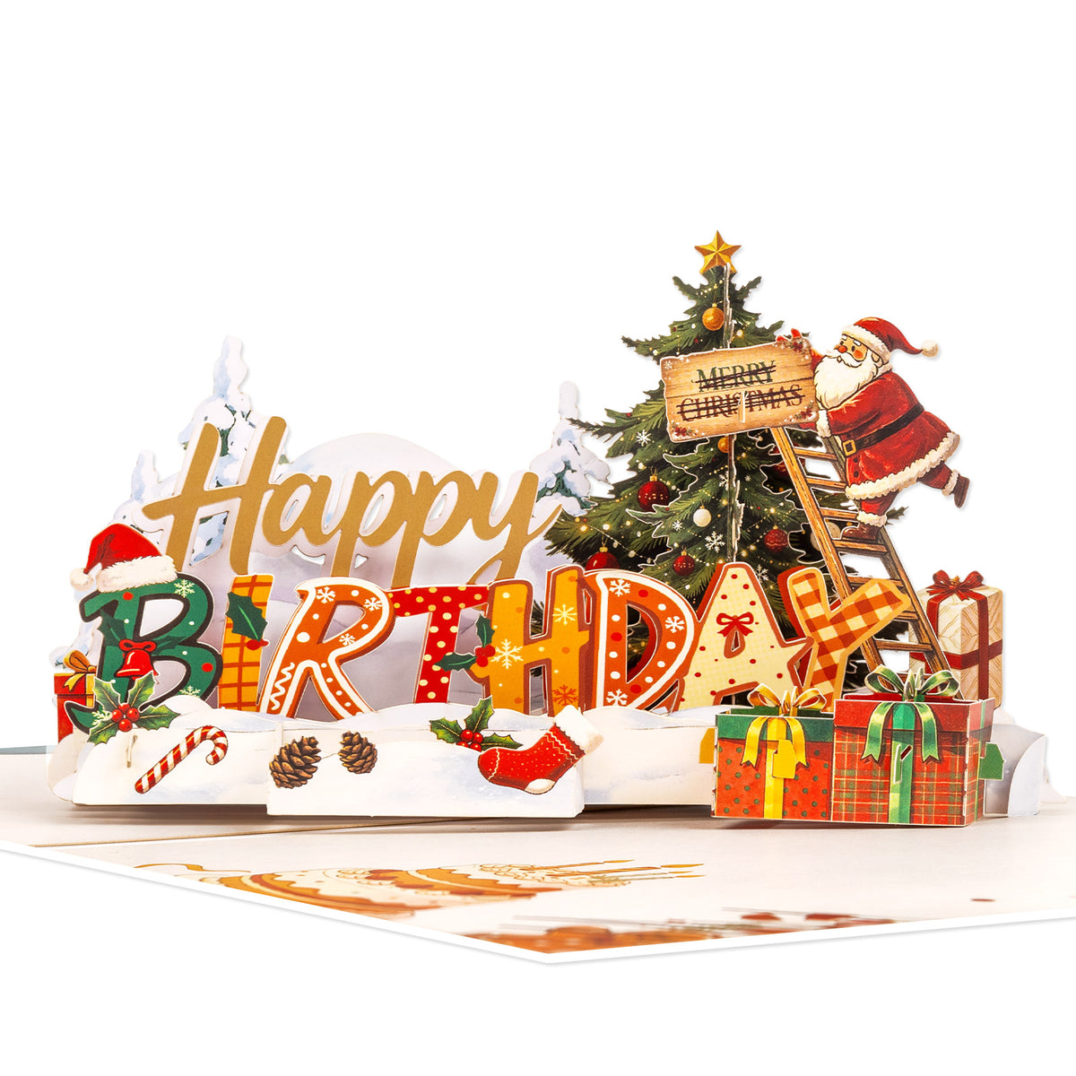 Funny Birthday Pop-Up Card - Crossed-Out Christmas & Holiday Season