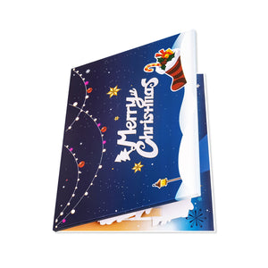 Festive Christmas Music Pop Up Card - 3D Holiday Card with Sound and Message Space Magic Ants