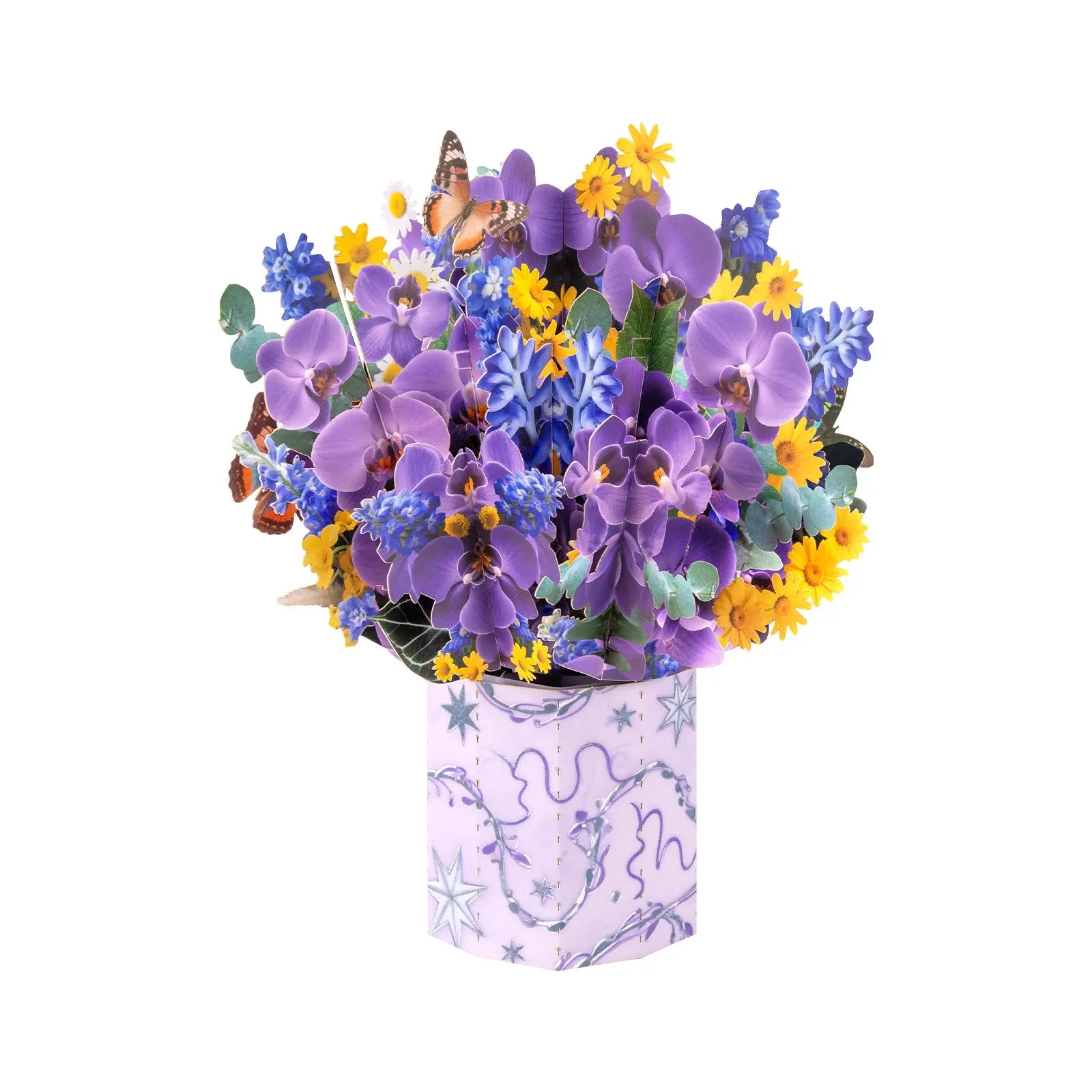 3D Bouquet Pop Up Card - Phalaenopsis orchid Flowers Design | 3D Floral Greeting Cards for Mother's Day, Birthday, Special Moments Magic Ants