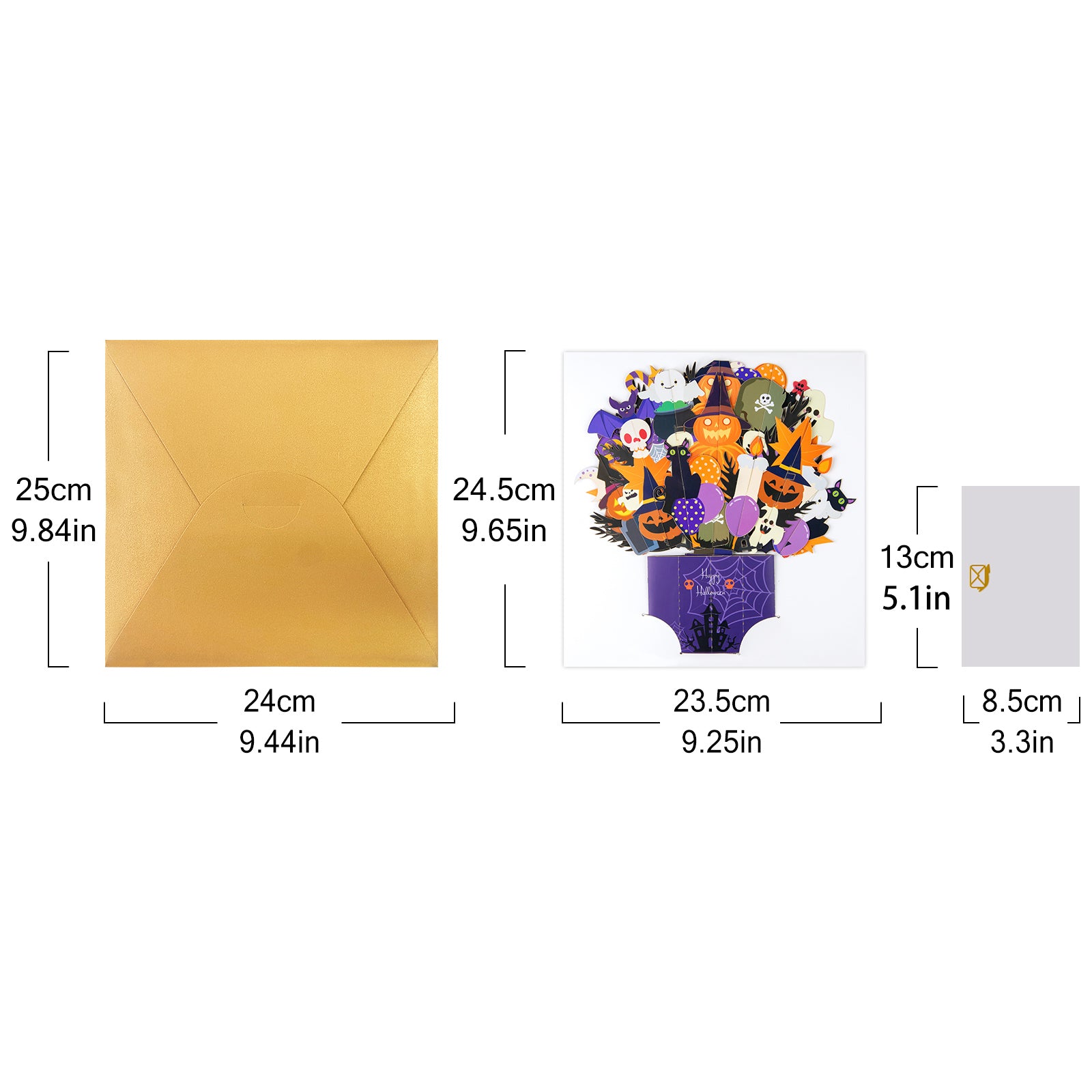 Spooky Halloween Pop-up Bouquet - 3D Greeting Card Holiday Card for Friends & Family