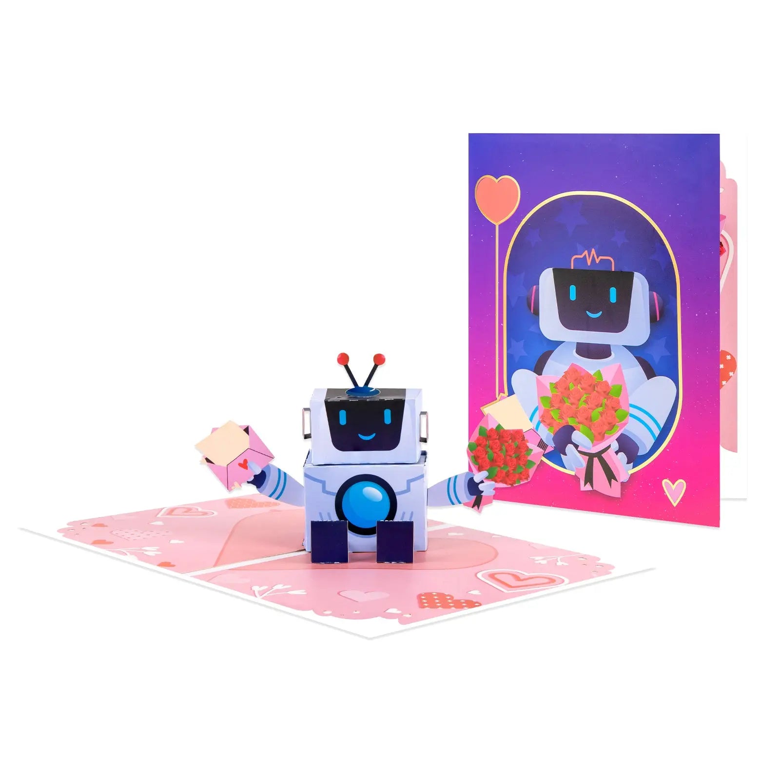 Romantic Robot Love Pop-up Card - Perfect Gift for Valentine's Day, Birthday, Anniversary Magic Ants
