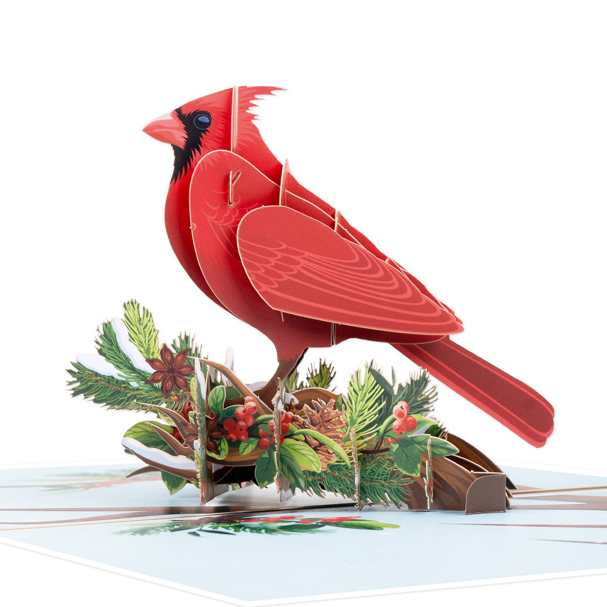 Red Cardinal on Pine 3D Pop-Up Card