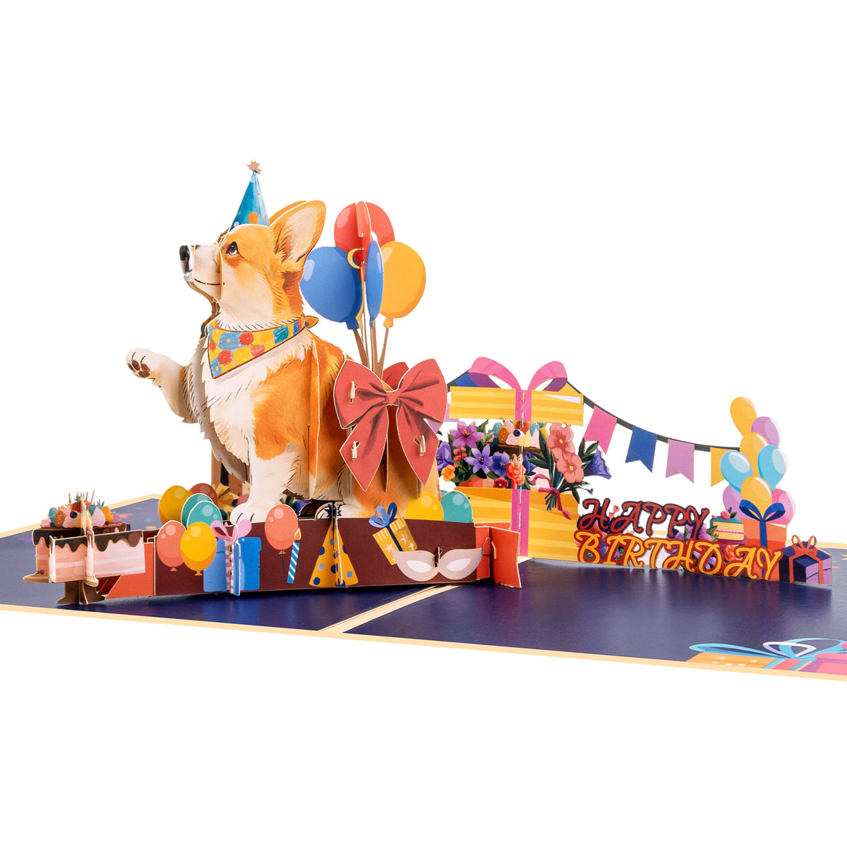 Corgi Dog 3D Pop-Up Birthday Card
