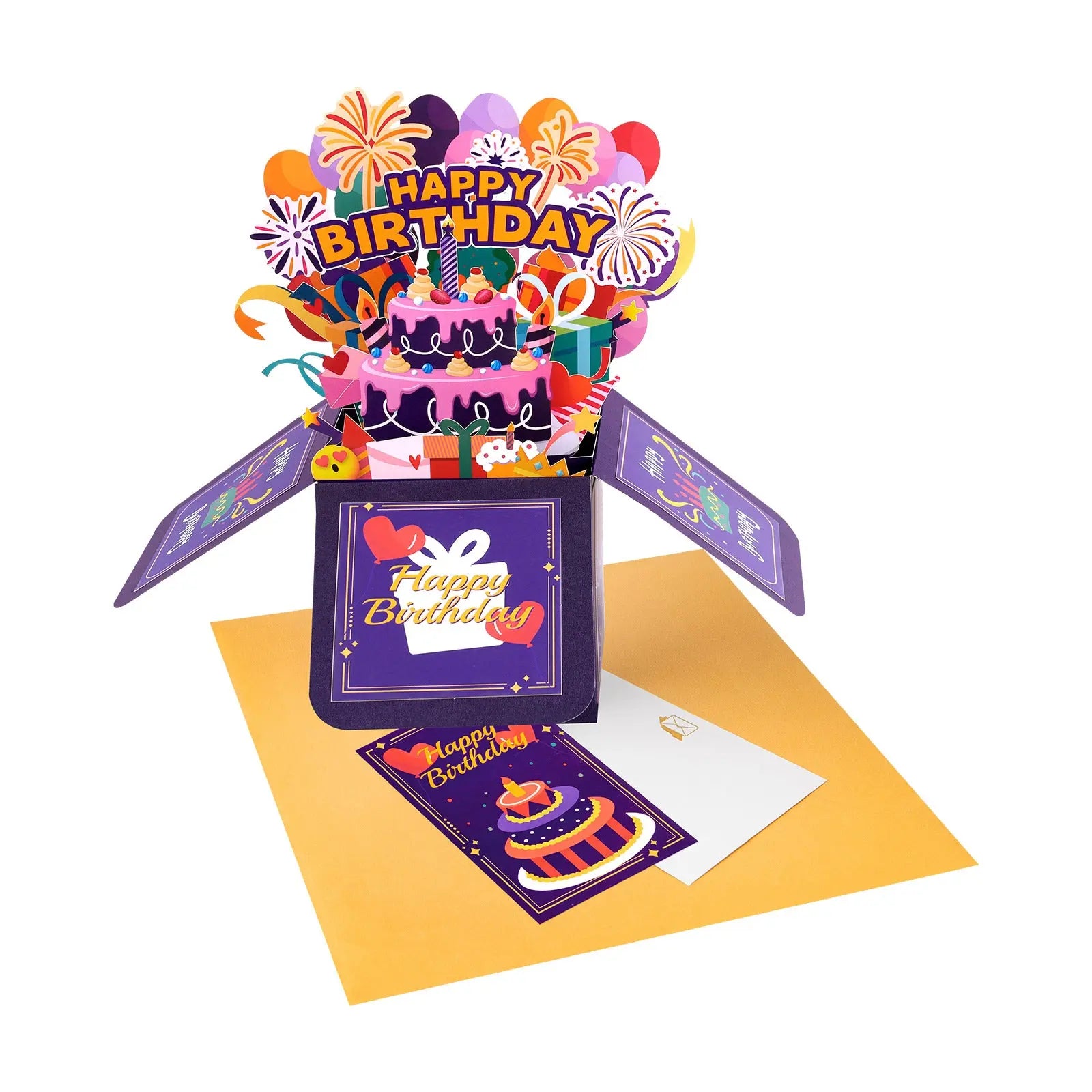 Birthday Gift Box Pop Up Card - 3D Celebration Bouquet Box Design | Handmade Birthday Keepsake Gift Magic Ants
