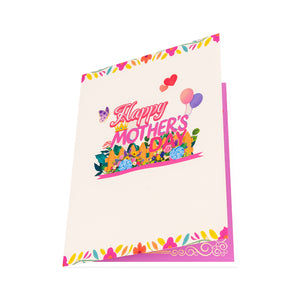 Happy Mother's Day Pop-Up Card with Floral Design Magic Ants