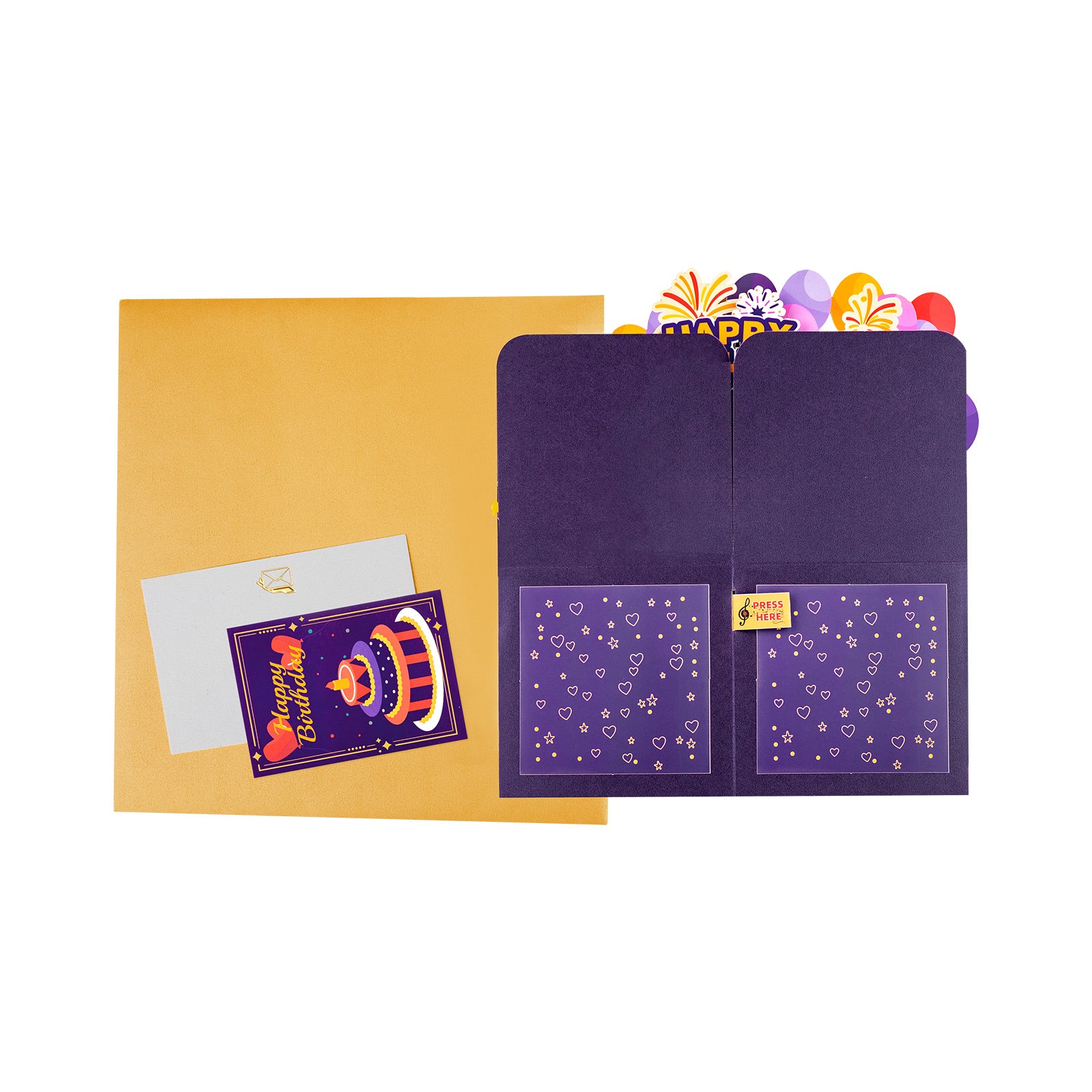 Musical Birthday Gift Box Pop-Up Card with Lights Magic Ants