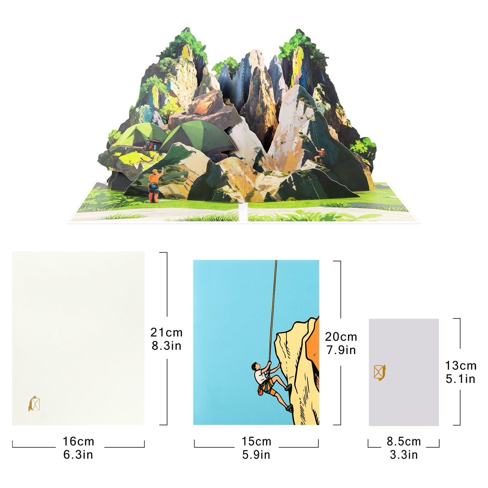 Rock Climbing 3D Pop-Up Card | Personalized Adventure Greeting Card for Climbers & Outdoor Lovers