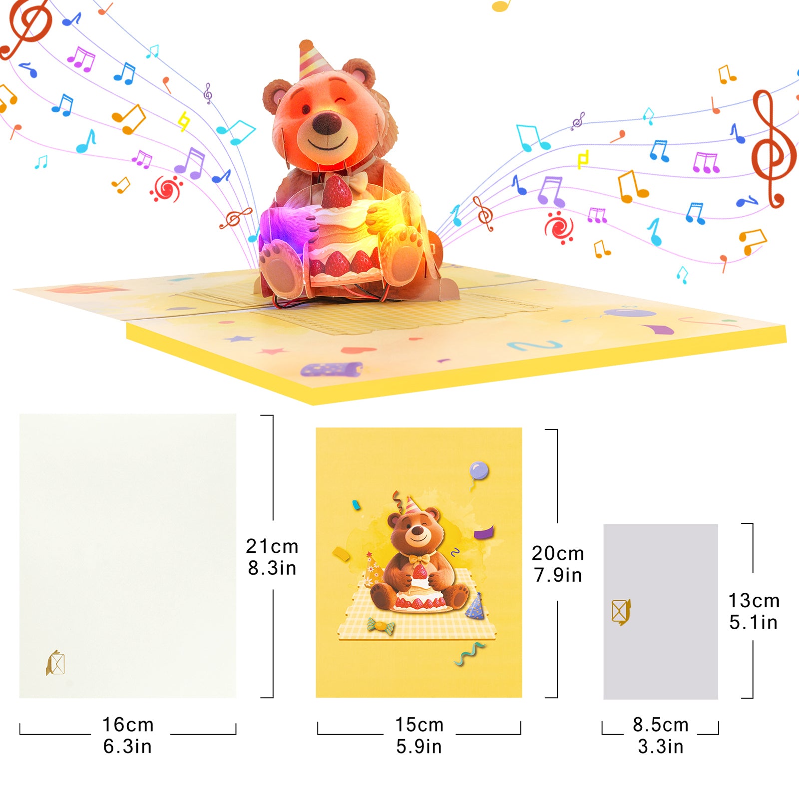Beer & Birthday Cake Musical 3D Pop-Up Card | Personalized Funny Birthday Card with Music