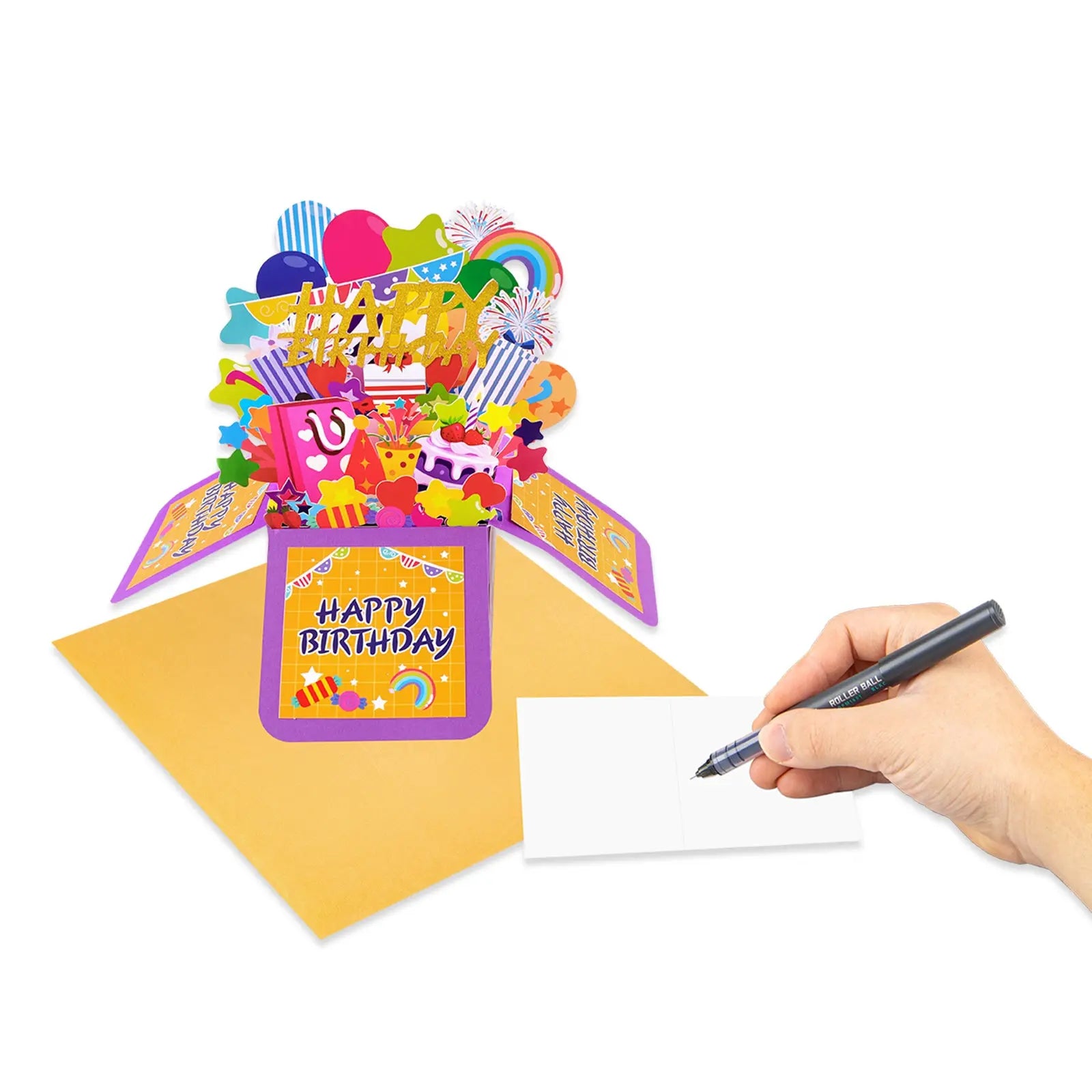 Happy Birthday Box Pop Up Card - 3D Foldable Box | Unique Birthday Gift Card Magic Ants