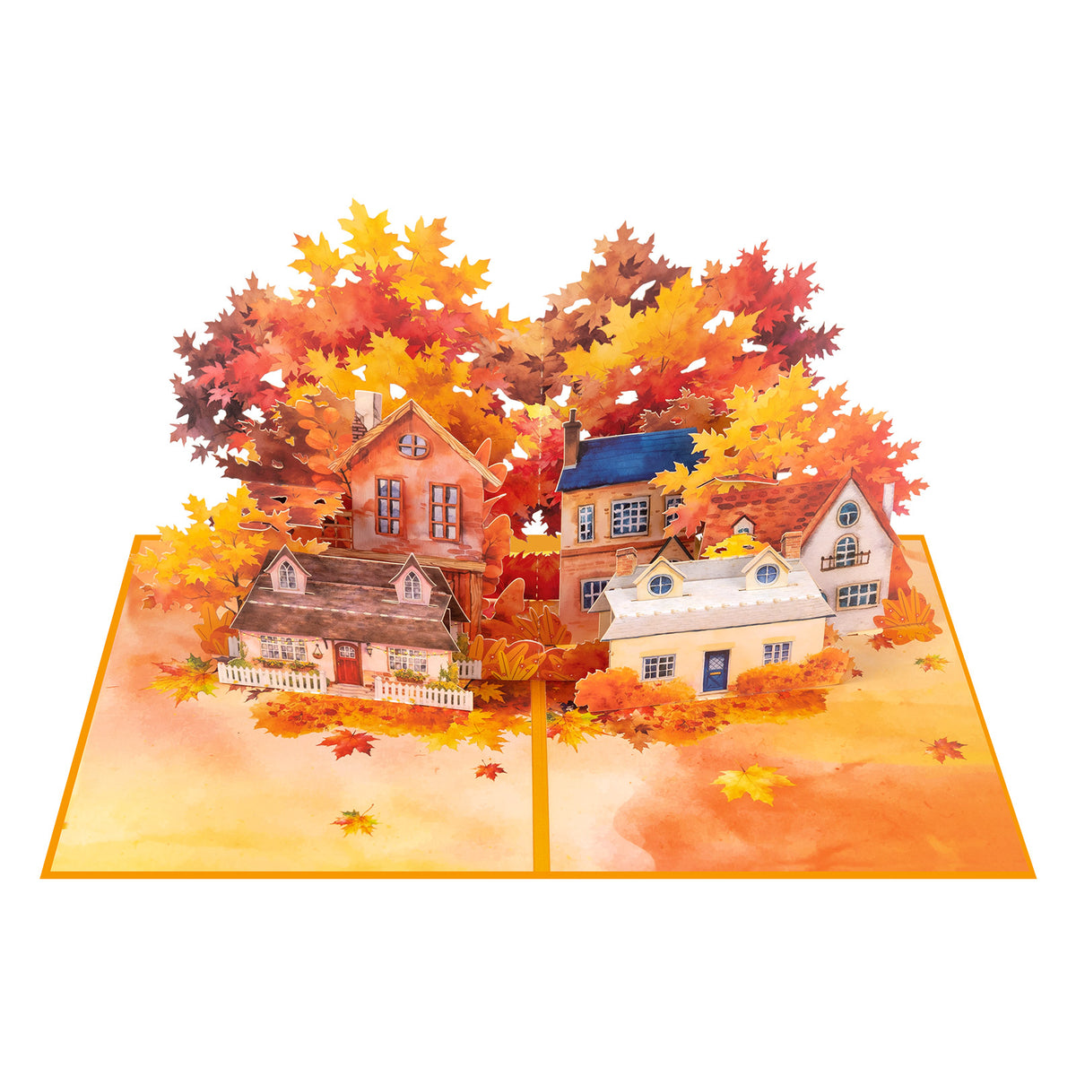 Autumn Window View 3D Pop-Up Card
