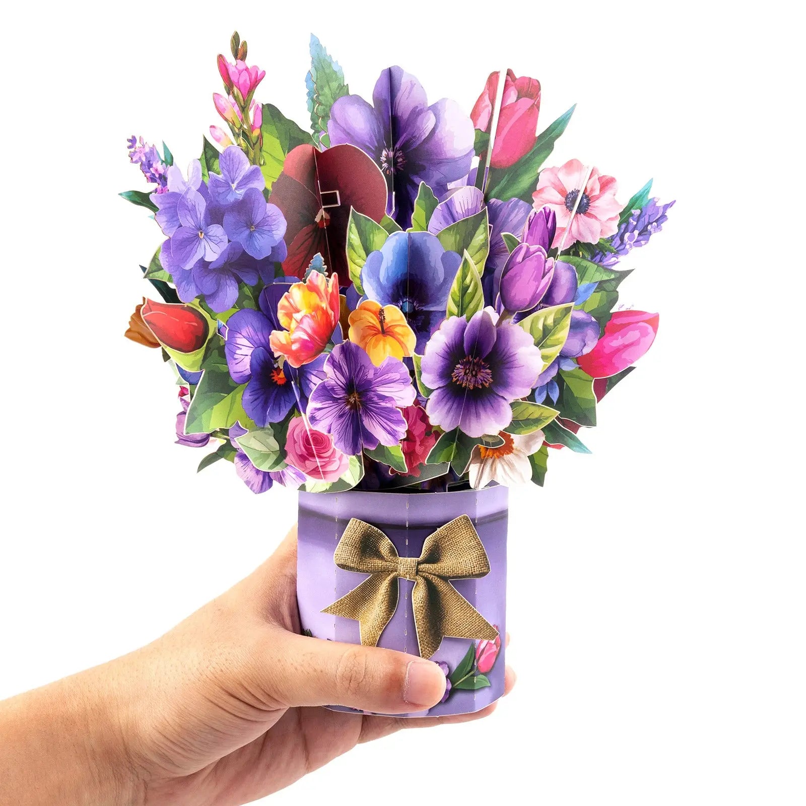 Flowers Bouquet Pop Up Card - 3D Greeting Cards | Perfect Gift for Birthday & Mother's Day Magic Ants