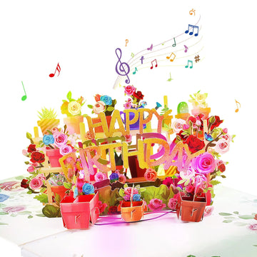Musical Happy Birthday Pop-Up Card with Music & Lights