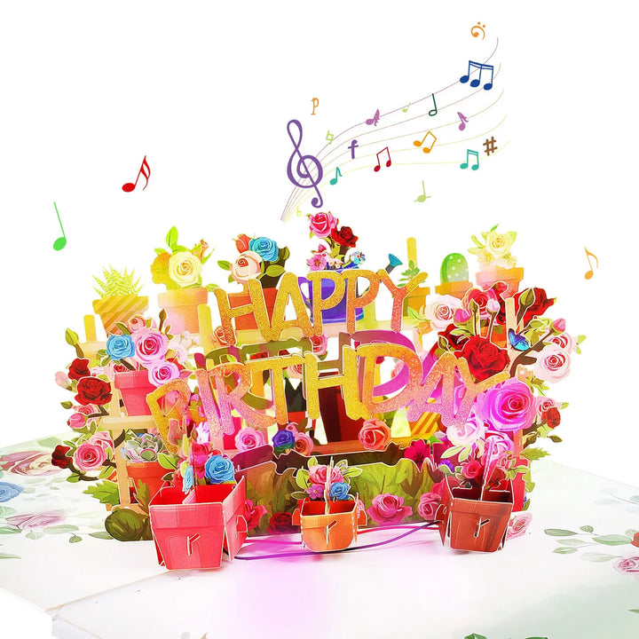 Musical Happy Birthday Pop-Up Card with Music & Lights
