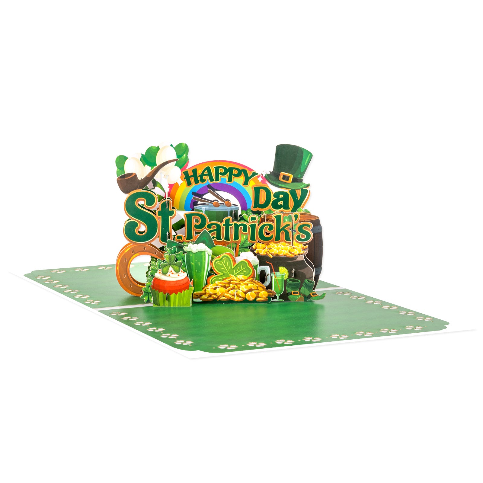 St. Patrick's Day Pop-Up Card with 3D Lettering Magic Ants
