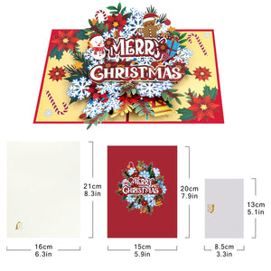 Christmas 3D Pop Up Greeting Card - Holiday Card for Family, Friends & Gifts Magic Ants