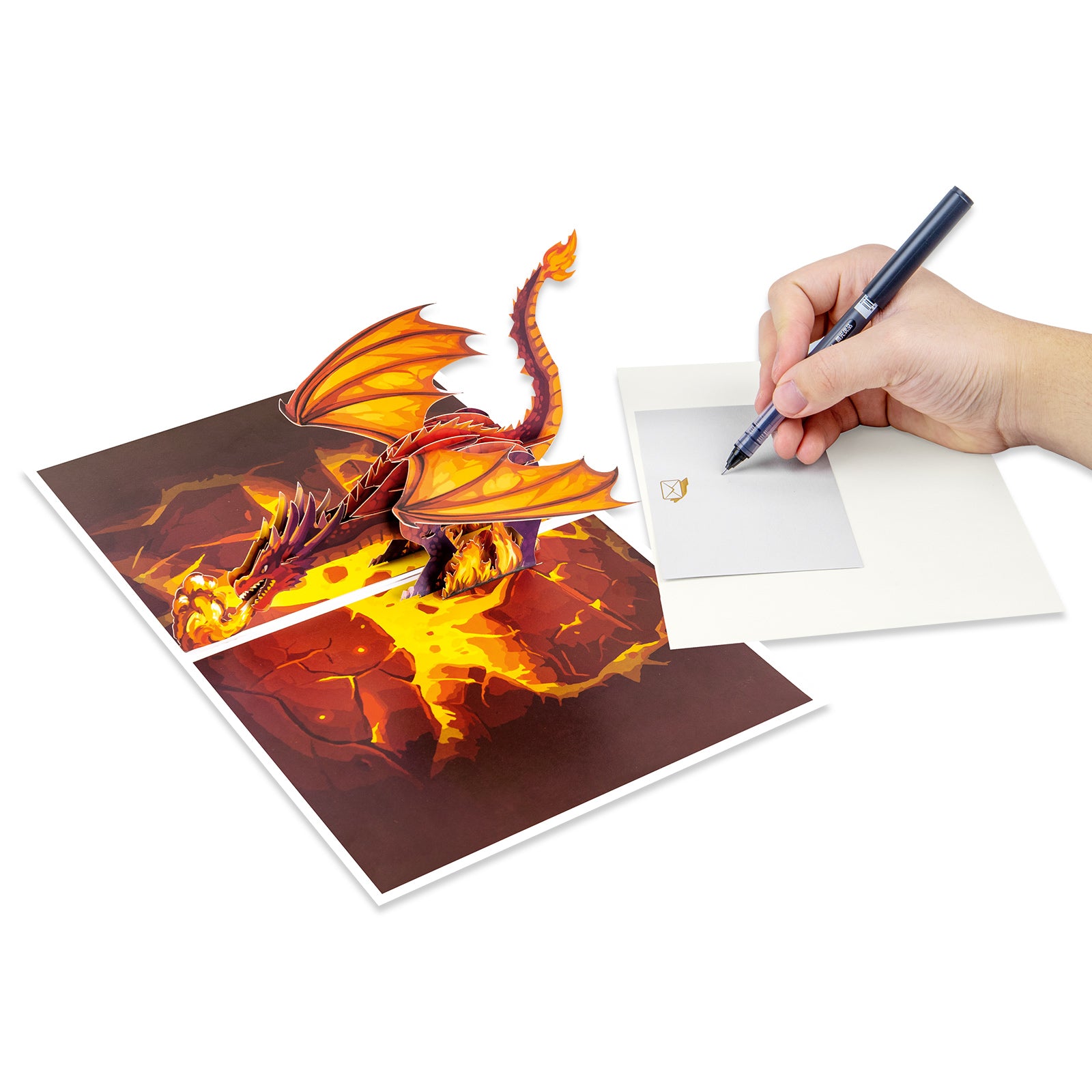 Dragon Pop-Up Card for Fantasy Fans, Birthdays & Celebrations Magic Ants