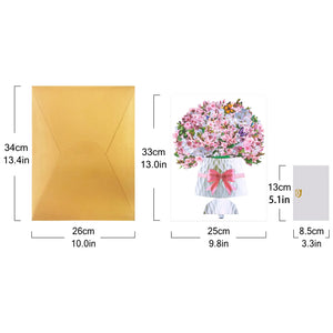 3D Cherry Blossom Bouquet Pop Up Card - Unique Pop-Up Flower Greeting Card for Mother's Day, Birthday, Anniversary & Special Occasions Magic Ants