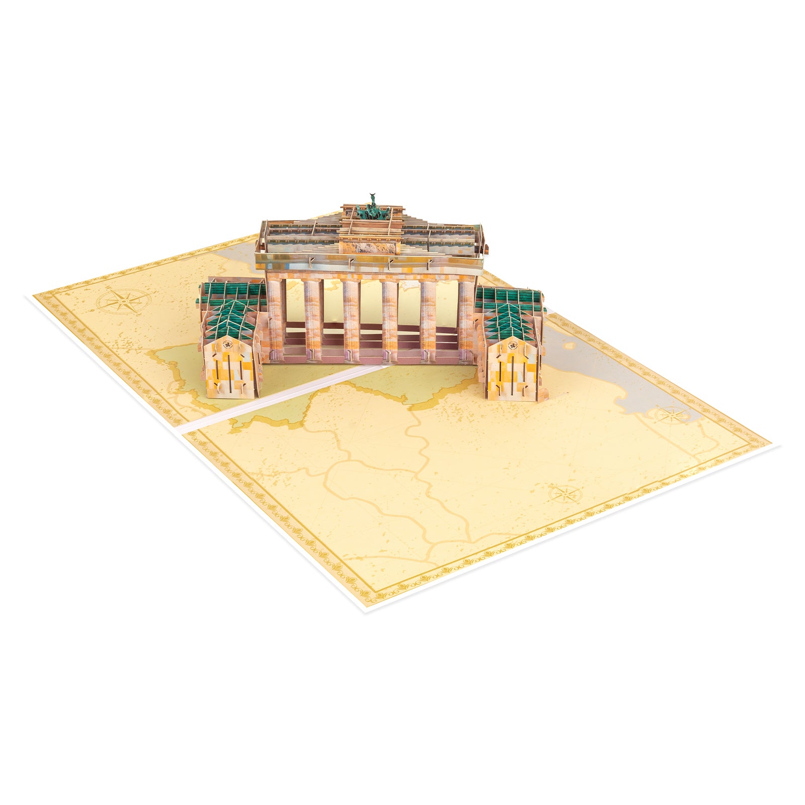 Brandenburg Gate card folded flat for gifting